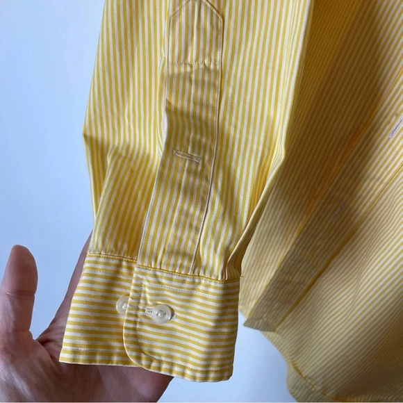 Ralph Lauren Blue Label Yellow Stripe Button Up Size 15.5 33/34 - Picture 7 of 9